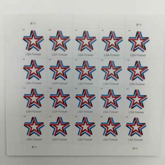 2019 Star Ribbon Forever Stamps 100pcs