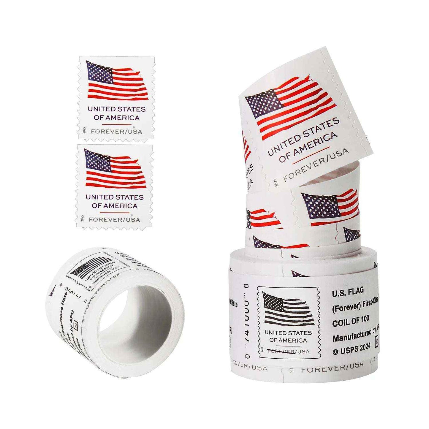 Flag 2025 Forever Stamps Roll