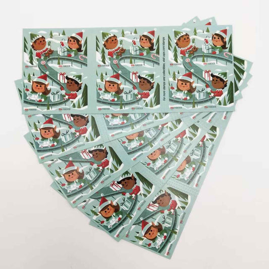 Holiday Elves Stamps 2022 Forever Stamps 100 pcs