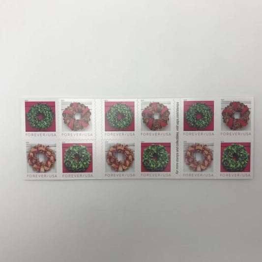 Holiday Wreaths Stamp Christmas 100pcs
