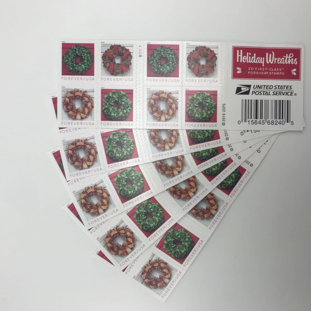 Holiday Wreaths Stamp Christmas 100pcs