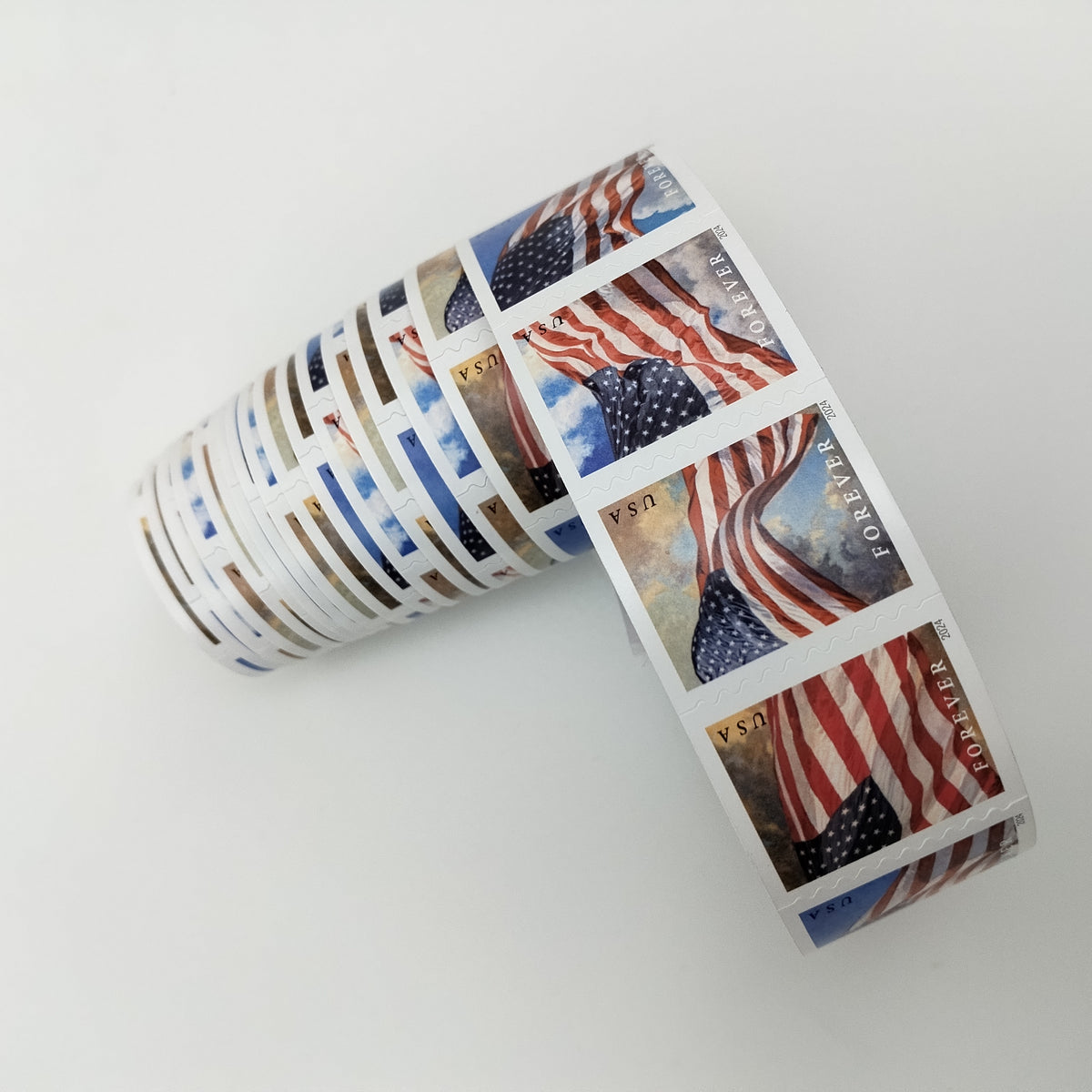 Second additional view showing the 2024 Flag Forever Stamps Rolls product