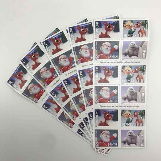Rudolph Red Nosed Reindeer 2014 Forever Stamps 100pcs