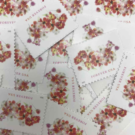 Primary product view showing the 2022 Flower Tulip Garden Forever Stamps product
