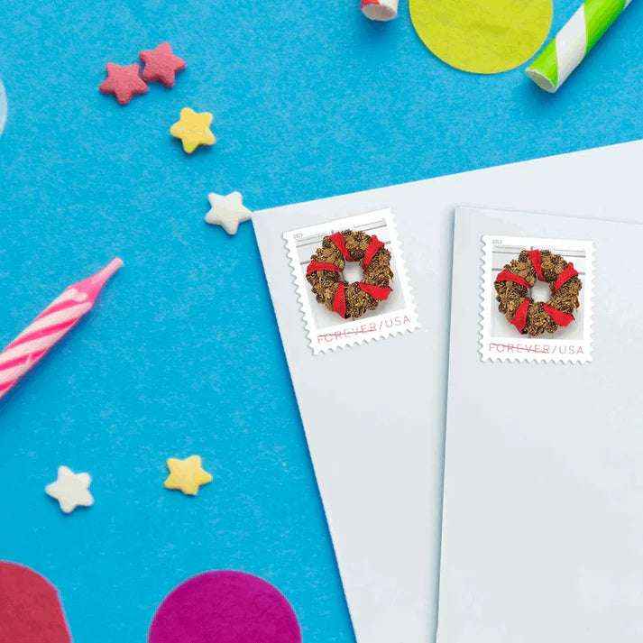 Holiday Wreaths Stamp Christmas 100pcs