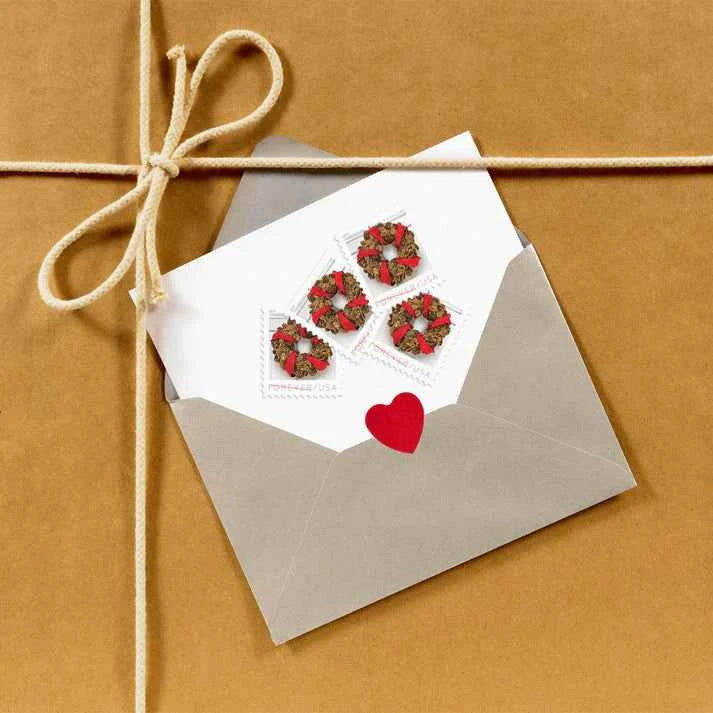 Holiday Wreaths Stamp Christmas 100pcs