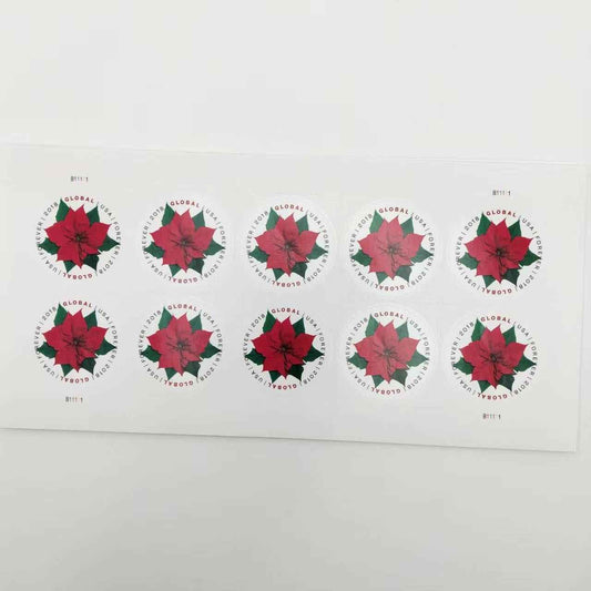 Global Poinsettia Stamps International 2018 (50pcs)