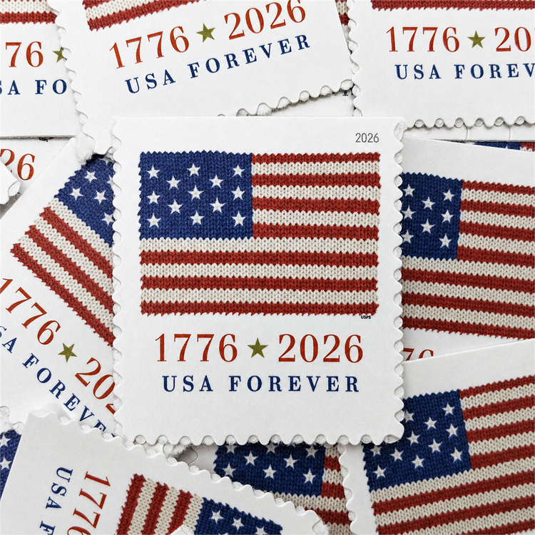 U.S. flag postage stamp roll design from the Flag Stamps collection
