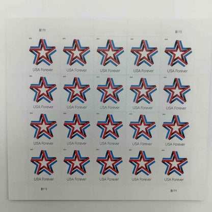 2019 Star Ribbon Forever Stamps 100pcs