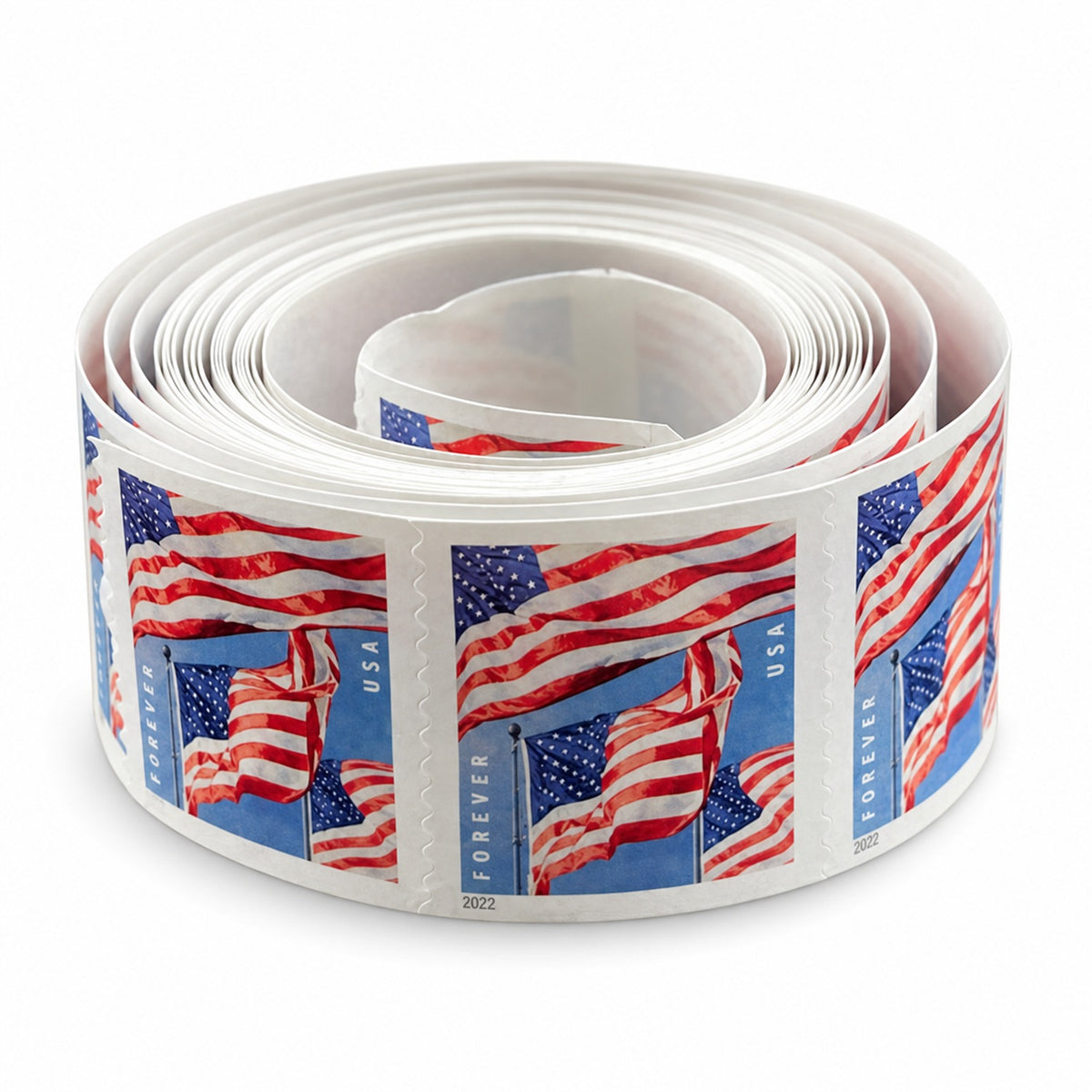 Primary product view showing the 2022 Flag Stamps Rolls product