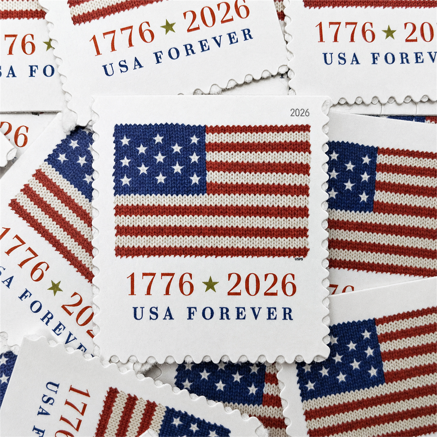 Additional product view showing the 2026 Flag Forever Stamps Rolls product