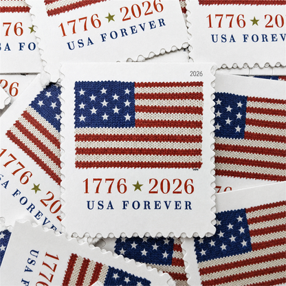Additional product view showing the 2026 Flag Forever Stamps Rolls product