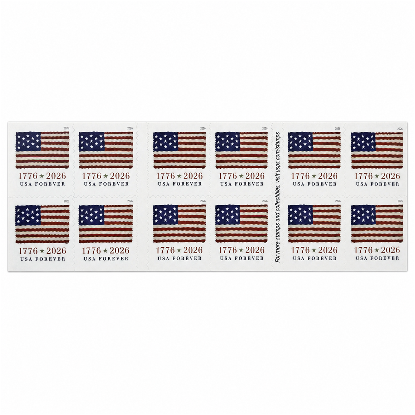 Second additional view showing the 2026 Flag Forever Stamps Rolls product