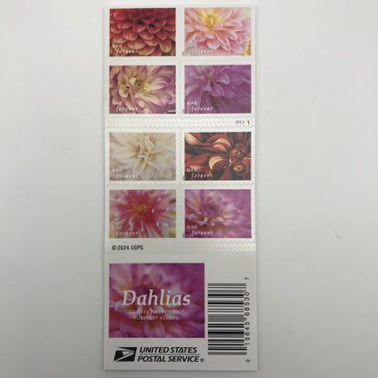 Dahlias Forever Stamps 100pcs