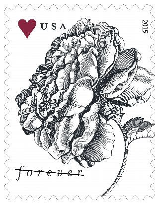 Wedding Vintage Rose Forevre Stamps