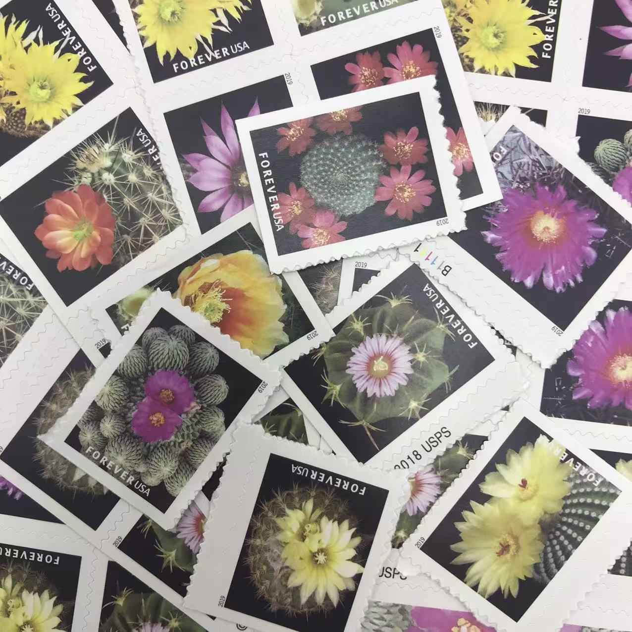 2019Cactus Flowers Forever Stamps 100 pcs