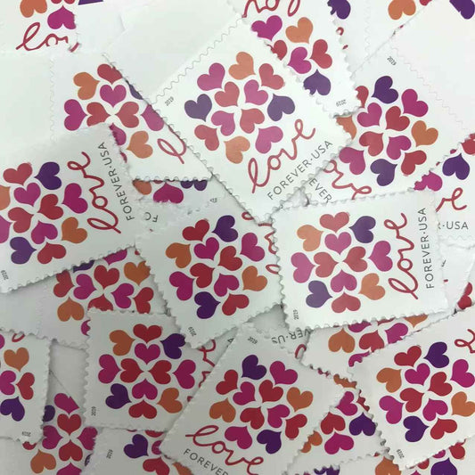 2019 Hearts Blossom Forever Stamps 100 pcs