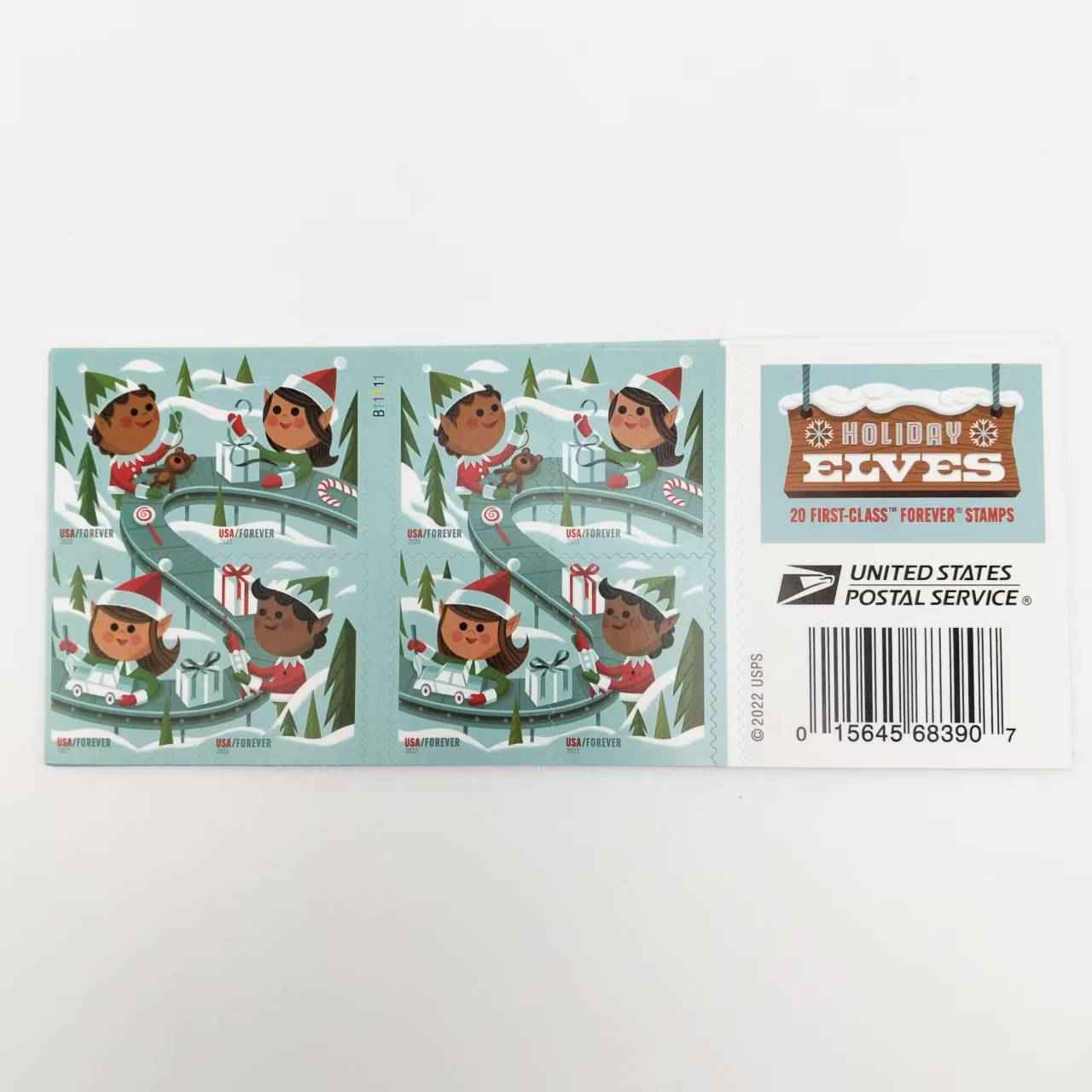 Holiday Elves Stamps 2022 Forever Stamps 100 pcs