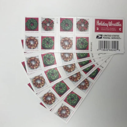 Holiday Wreaths Stamp Christmas 100pcs
