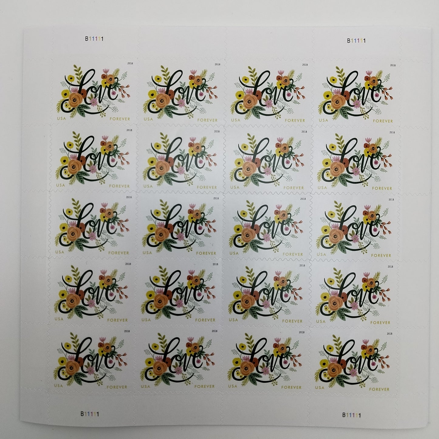 2018 Love Flourishes Forever Stamps 100pcs
