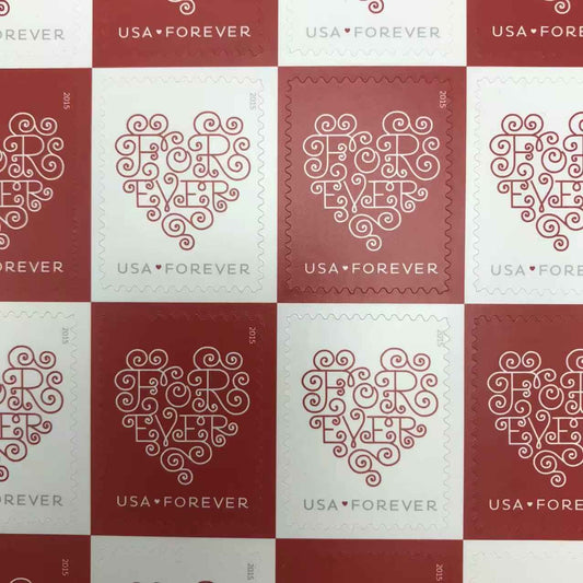 2015 Red and White Love Stamps 100pcs