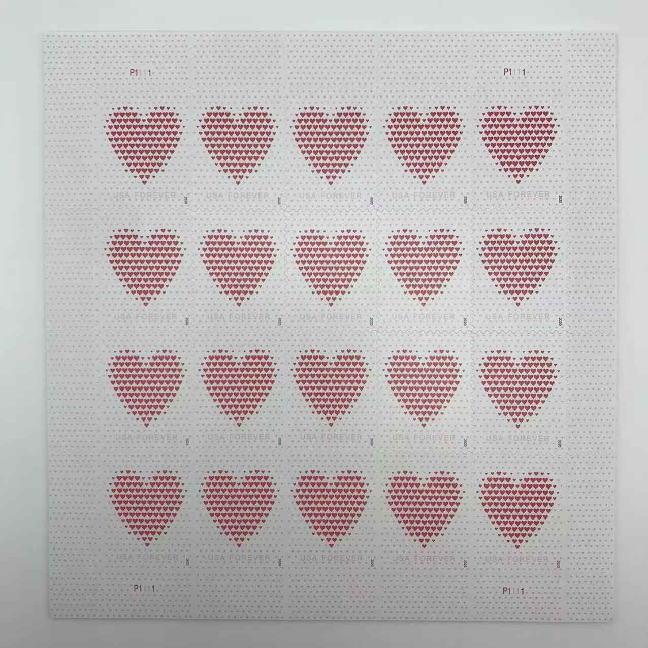 Made of Hearts Postage Stamps 100pcs