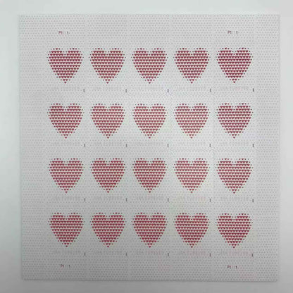 Made of Hearts Postage Stamps 100pcs