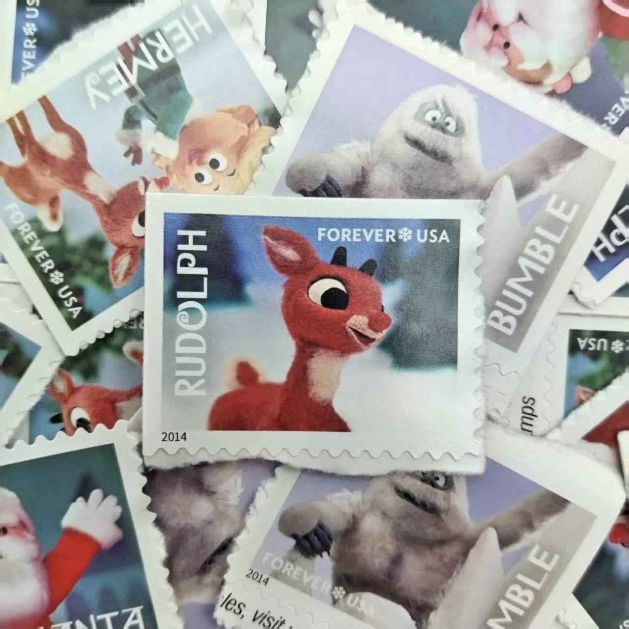 Rudolph Red Nosed Reindeer 2014 Forever Stamps 100pcs