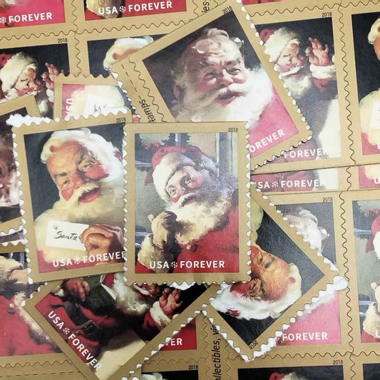 Sparkling Holidays Santas 2018 Forever Stamps 100pcs