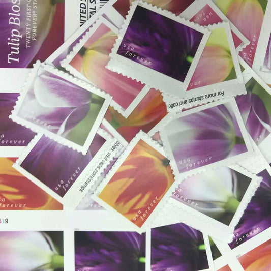 Tulips Blossom Forever Stamps 100pcs