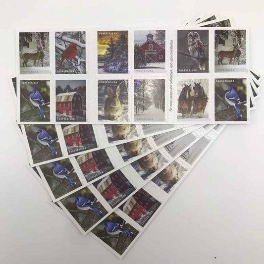 2020 Winter Scenes Forever Stamps 100pcs