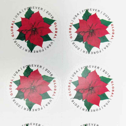 Global Poinsettia Stamps International 2018 (50pcs)
