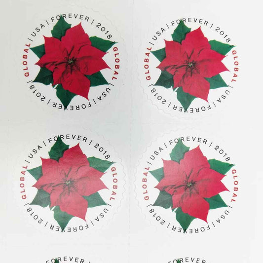 Global Poinsettia Stamps International 2018 (50pcs)